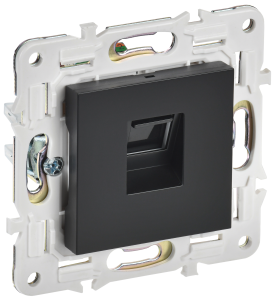 Розетка компьютерная RJ45 IEK Skandy SK-K10-1-K02 черный