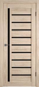 Межкомнатная дверь Владимирская Фабрика Дверей Atum 11 Sand Vellum стекло Black Gloss 700x2000