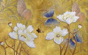 3D Фотообои Artegrafico «Объемный цветочный фон» O-111 канвас