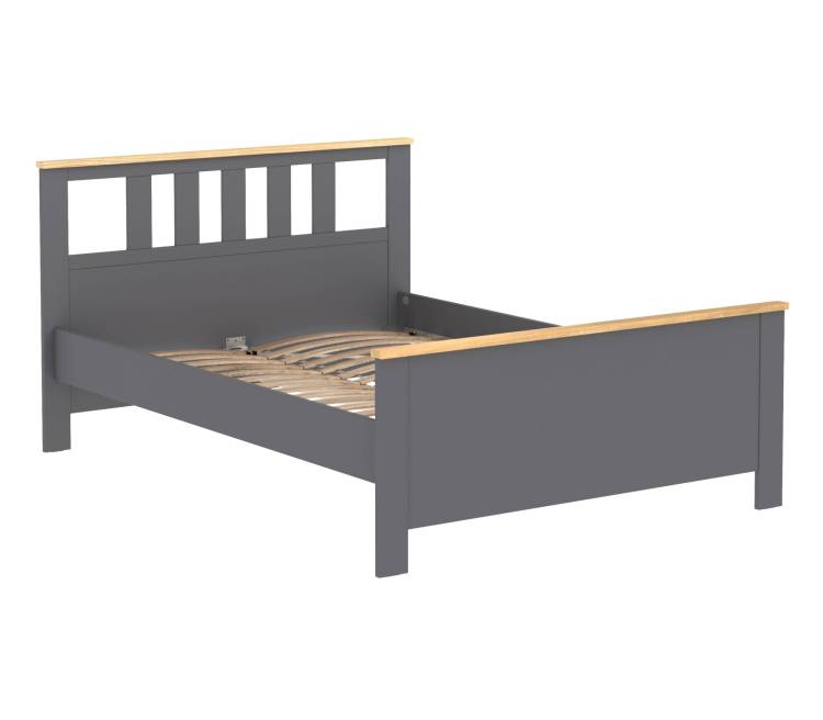 Кровать двуспальная 2.08.04.060.15 Гуд Лакк Сага Серая/ясень