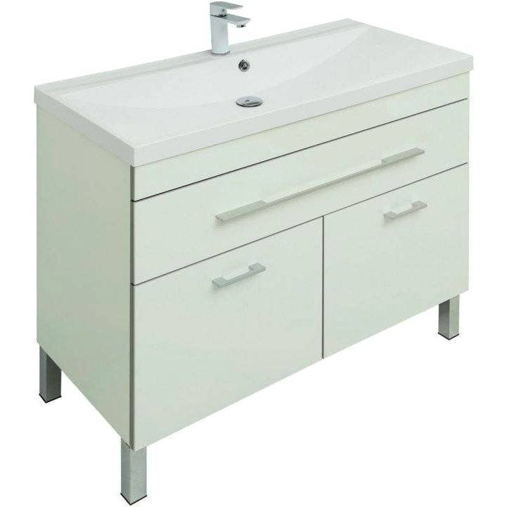 Тумба с раковиной Aquanet Верона 100 287662 белый, 872x1002x480