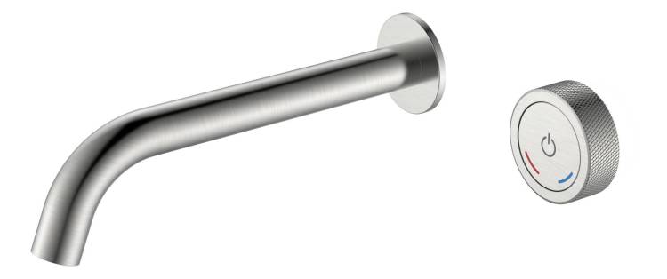 Смеситель для раковины Boheme Tech 158/2-NB автоматический, встраиваемый, Nikel Brush