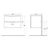 Тумба с раковиной Belbagno Acqua ACQUA-700-2C-SO-PS 70x45x50 Pino Scania подвесная с двумя выкатными ящиками фото 11