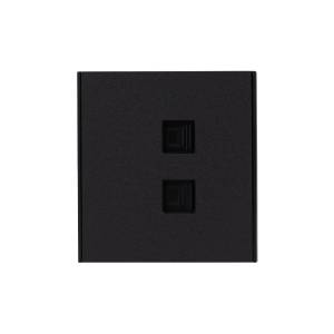 Розетка компьютерная RJ45 2-местная Kranz Strong KR-78-0725-5 антрацит