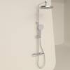 Душевая стойка Sancos Teo SC11001CH c термостатом, с регулировкой по высоте, 3 режима, хром фото 3