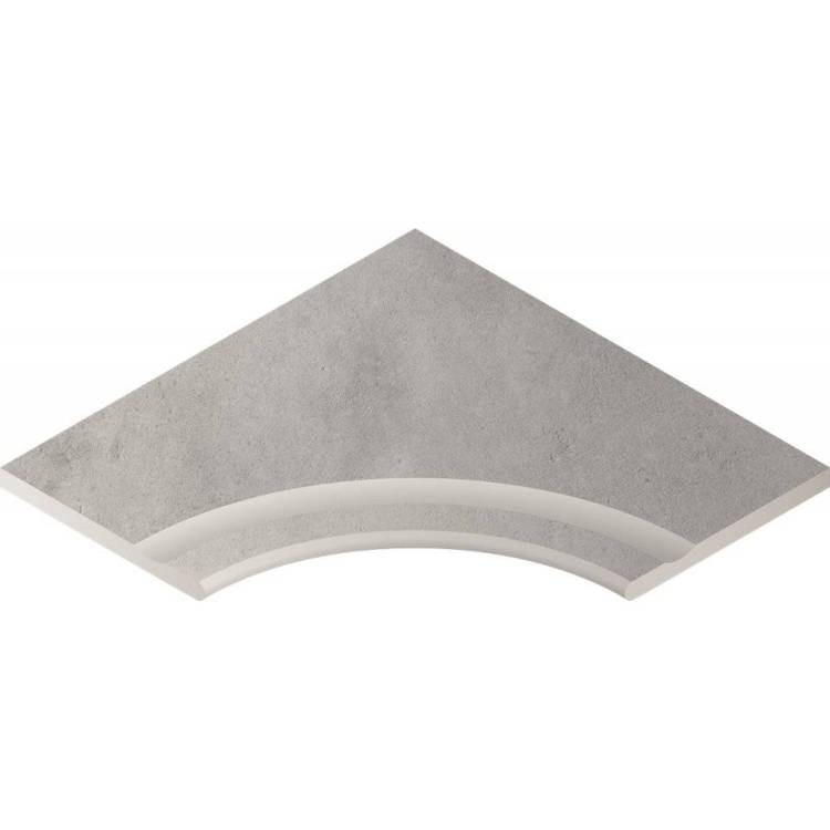 Бордюр Italon Миллениум X2 620090000733 Бортик Сильвер С Выемкой Угловой Закругленный 60x60