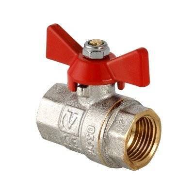 Кран шаровой VALTEC Base 3/4 ВВ, бабочка