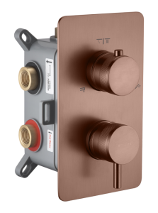 Смеситель для душа Boheme Cell 135-3-BRB 2-х проходной, Brushed Bronze