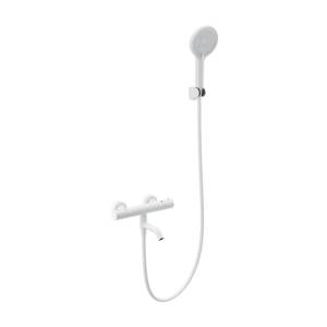 Смеситель для ванны Wonzon & Woghand WW-B2065-A1-MW термостатический, с душевым гарнитуром, белый матовый