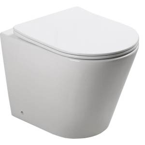 Унитаз приставной SantiLine SL-5020 безободковый, с крышкой-сиденьем микролифт