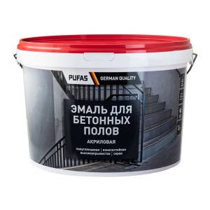 Эмаль акриловая для бетонных полов Pufas полуглянцевая морозостойкая cерая 12 кг