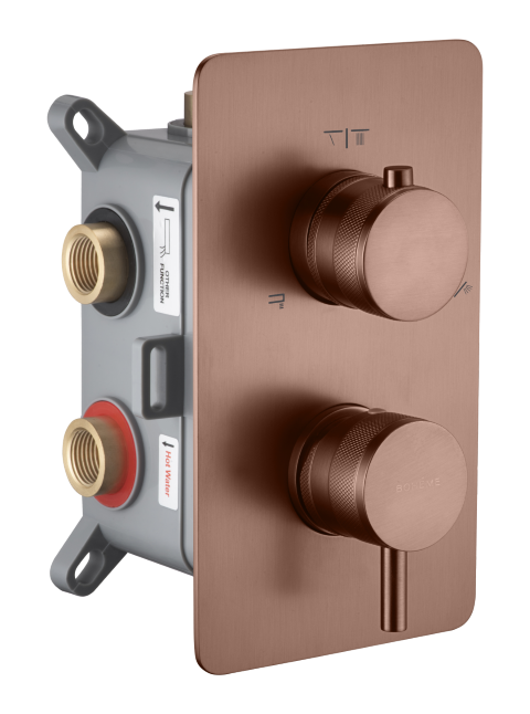 Смеситель для душа Boheme Cell 135-3-BRB 2-х проходной, Brushed Bronze