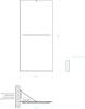 Душевая перегородка MaybahGlass MGD-735-6у 89x195, стекло графит матовый 8 мм, профиль черный фото 6