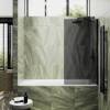 Шторка на ванну MaybahGlass MGV-84-6ш стекло графит матовый, профиль черный, 1400x400