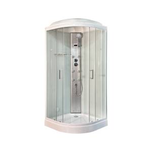 Душевая кабина Royal Bath HKST RB90HKST-WT профиль белый, стекло прозрачное, с хамамом, 90x90x217