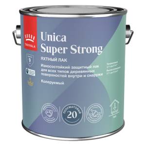 Лак универсальный износостойкий Tikkivala Unica Super Strong EP высокоглянцевый 2.7 л