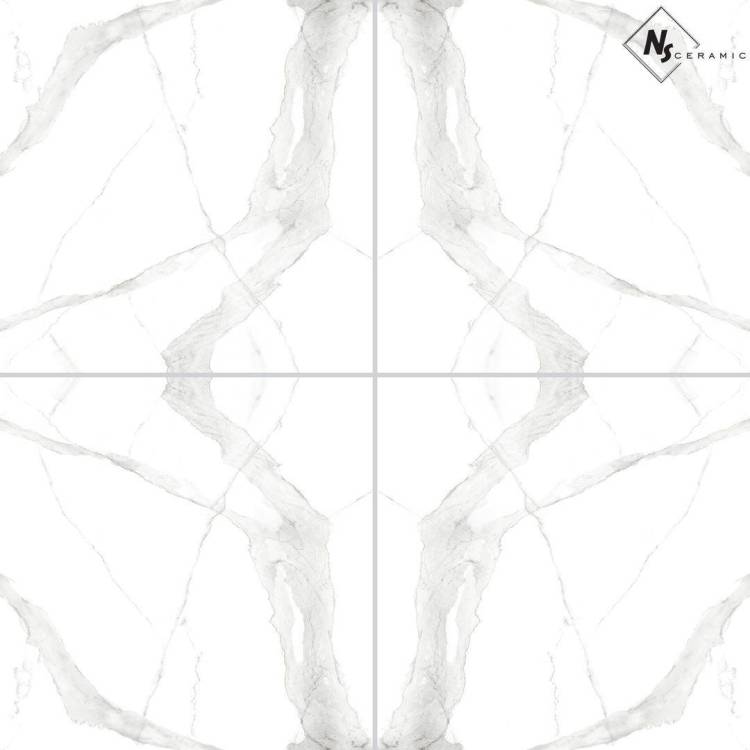 Керамогранит NSceramic 80x80 NSC8034(A,B) глянцевый белый 80x80