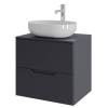 Тумба с раковиной Orange Line Li-60TugMDF+B05-480W графит матовый, 60 см