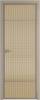 Межкомнатная дверь Profil Doors 4 AX цвет профиля Никель матовый, стекло безопасное 6 мм мору золото 800x2000