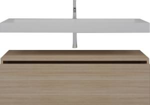 Тумба с раковиной Armadi Art Flat 120 подвесная, light oak
