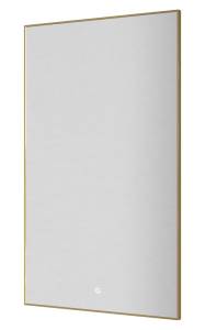 Зеркало Armadi Art 569-G с подсветкой, антизапотевание, Gold, 60x100 см