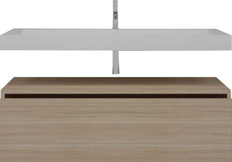 Тумба с раковиной Armadi Art Flat 120 подвесная, light oak