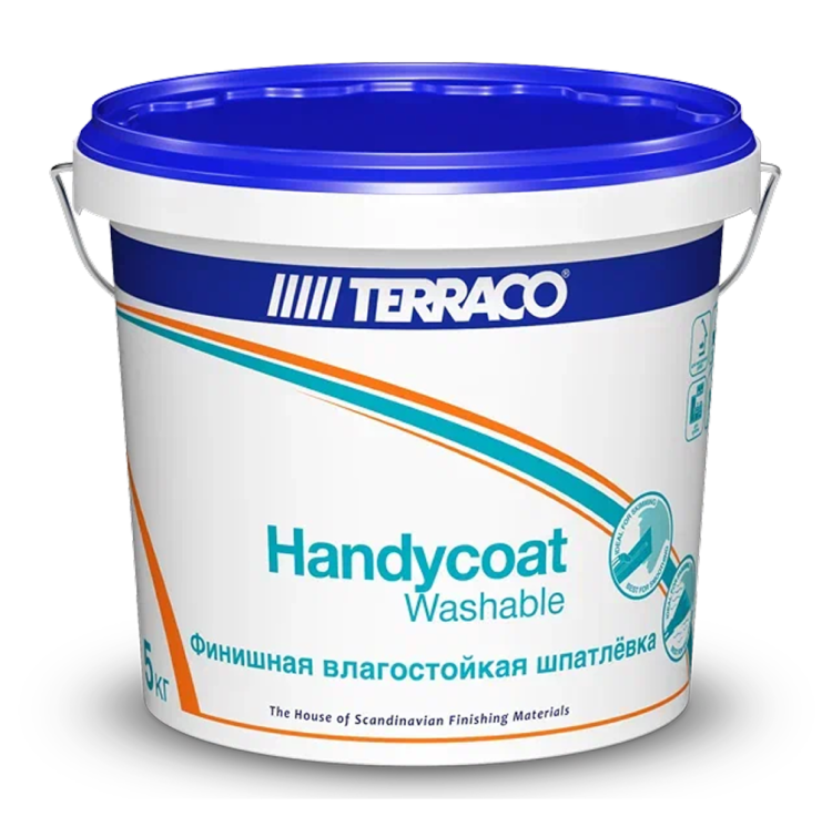 Шпатлевка влагостойкая финишная Terraco Handycoat Washable 5 кг