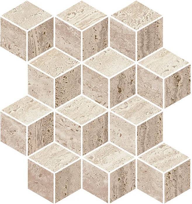 Мозаика Kerama Marazzi Про Травертин KMD2MSM019BR мозаичный микс матовый обрезной 34.5x37