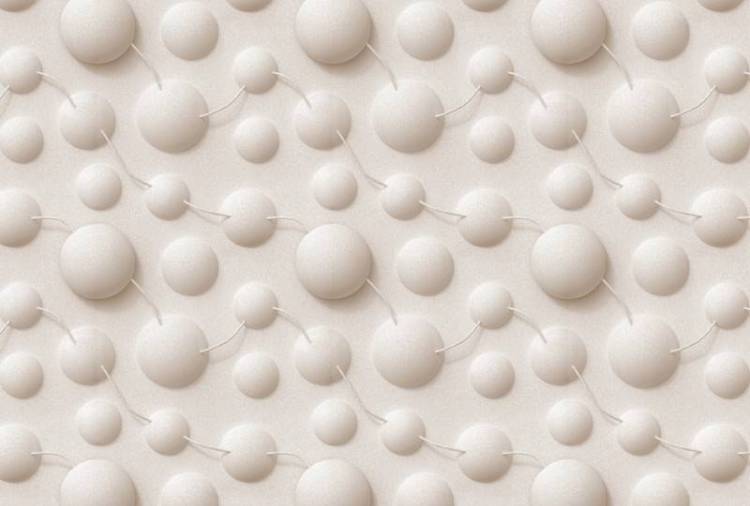 3D Фотообои Artegrafico «Стена из объемных кругов» VL-008 канвас