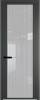 Межкомнатная дверь Profil Doors 2 AGP цвет профиля Серая ночь, стекло безопасное 6 мм страйп 700x2000