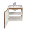 Тумба под раковину Belbagno Etna ETNA-500-1A-SO-RN-P-L 49.6x39.2x50 Rovere Nature подвесная с одной распашной дверцей, с одной полкой, левосторонняя фото 6