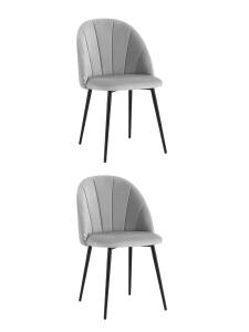Набор из 2 стульев Stool Group Логан AV 413-Cs-08 X2 светло-серый, велюр