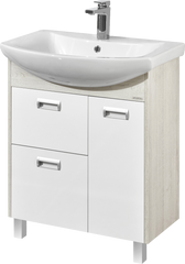 Тумба для комплекта AQUATON Бекка PRO 70 белая, дуб сомерсет