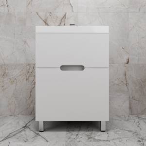 Тумба под раковину Style Line Матис 60 ЛС-00002441 напольная, белая матовая, 60x82x45