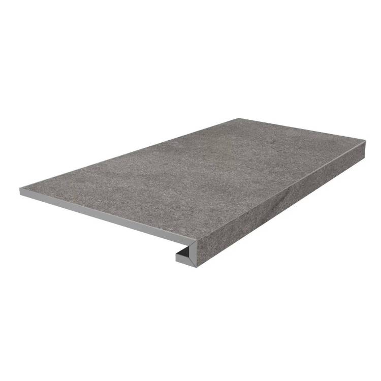 Ступень Kerama Marazzi Портленд KM8080G0051RGCF Фронтальная Клееная Серый Темный Матовый Обрезной 33x80