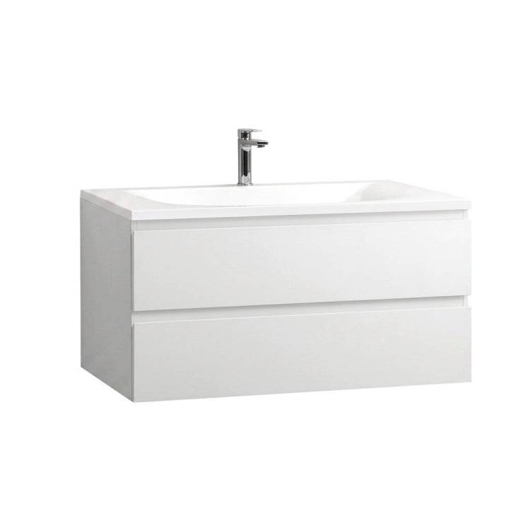 Тумба с раковиной Cezares Molveno 100 bianco ghiaccio
