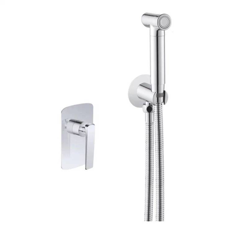 Гигиенический душ Rose R1305 со смесителем, хром