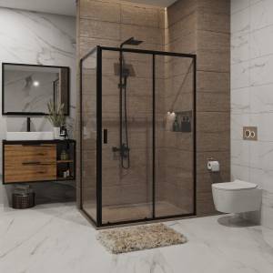 Душевой уголок Niagara Nova NG-82-13AB-A80B 130x80, прямоугольный, черный