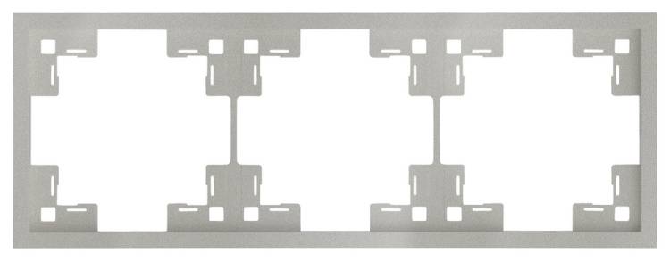 Трехместная рамка Rikett Standart 35830 PL платина