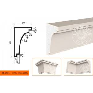 Карниз LepninaPlast КВ-170/1 200x10x17
