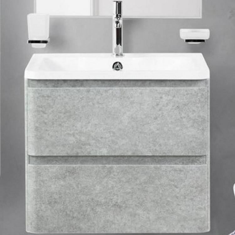 Тумба с раковиной Belbagno Albano ALBANO-600-2C-SO-CVG 60x45x50 Cemento Verona Grigio подвесная с двумя выкатными ящиками