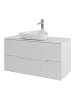 Тумба с раковиной Orange Line Li-100TuwMDF+B07-500W белая матовая, 100 см