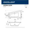 Акриловая ванна Excellent Sfera Slim 170x100 (левая) "NANO" (хром) фото 3