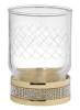 Стакан Boheme Royal Cristal 10931-G-B настольный Black Gold