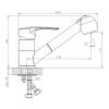 Смеситель для кухни Decoroom DR70 DR70023 одноручный с вытяжным изливом Хром фото 2