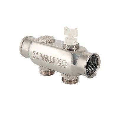 Коллектор VALTEC из нерж. стали, с м-о расст вых. 50мм, 1х 10 вых. 3/4 Евроконус