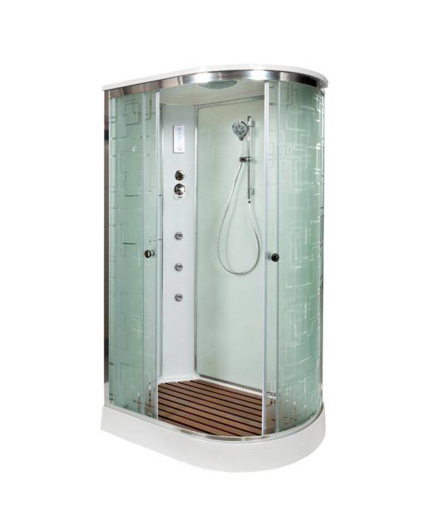 Душевая кабина AvaCan EM1512LGM+EL с гидромассажем и электрикой, 120x80x220