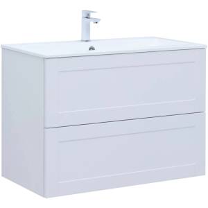 Тумба с раковиной Aquanet Терра 00313235 90 белый матовый