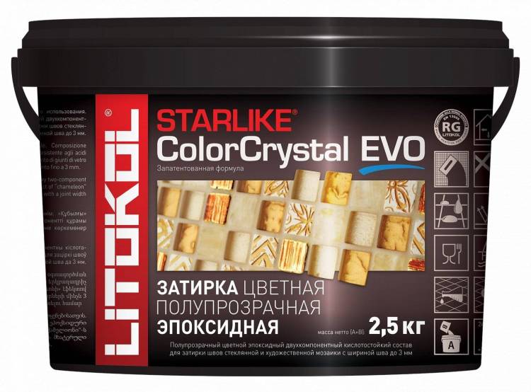 Затирка Litocol Starlike Color Crystal EVO S.825 (Beige Havana) (2.5кг)
