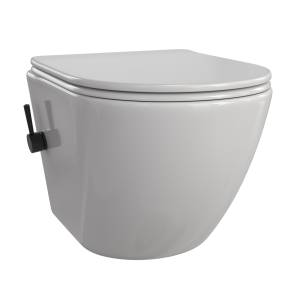 Унитаз подвесной Taliente Amato AM25010+SMnero безободковый, с микролифтом, белый